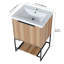 Meuble-lavabo autoportant de 24 po avec lavabo en résine