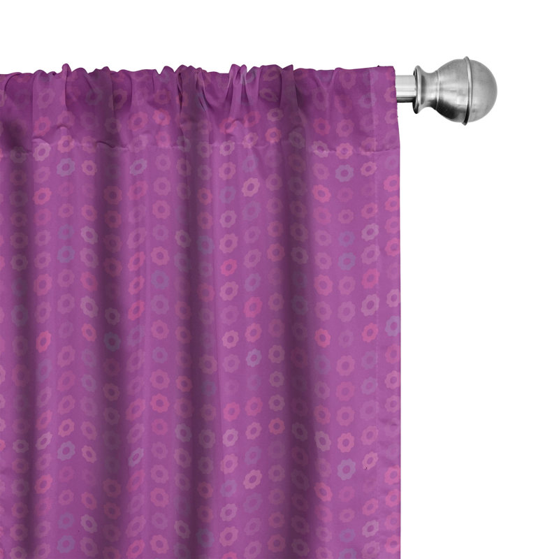 Geometric Semi-Sheer Rod Pocket Curtain Panels, 28" W x 84" L