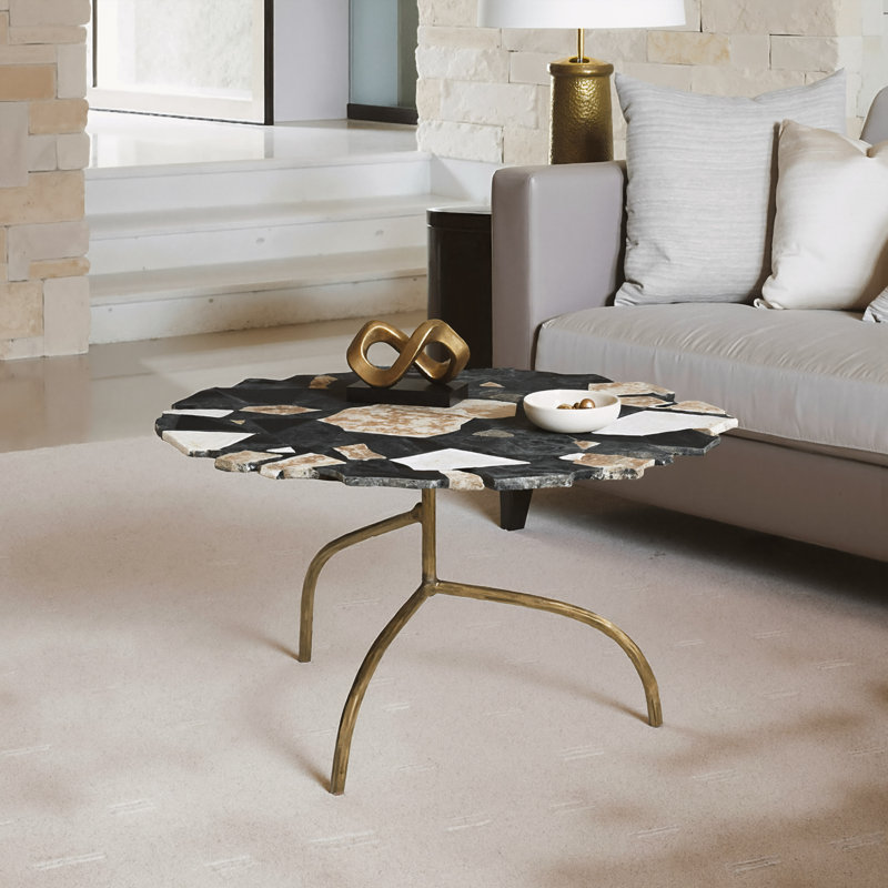 Table basse multicolore