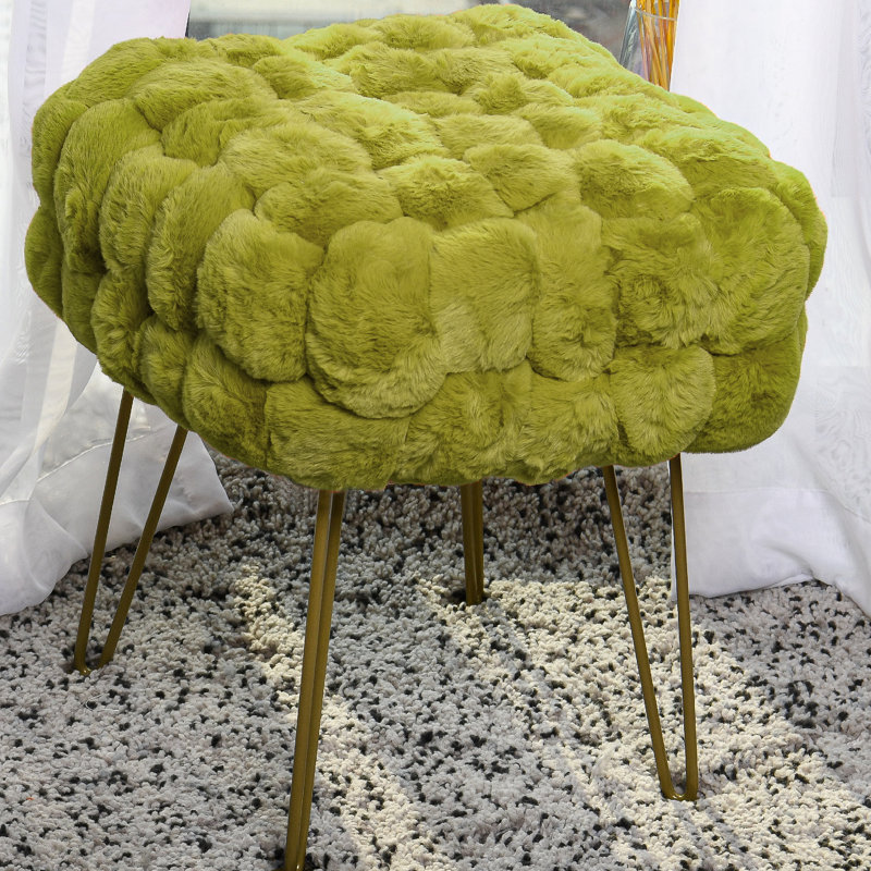Repose-pieds Aislee, 100% polyester vert mousse