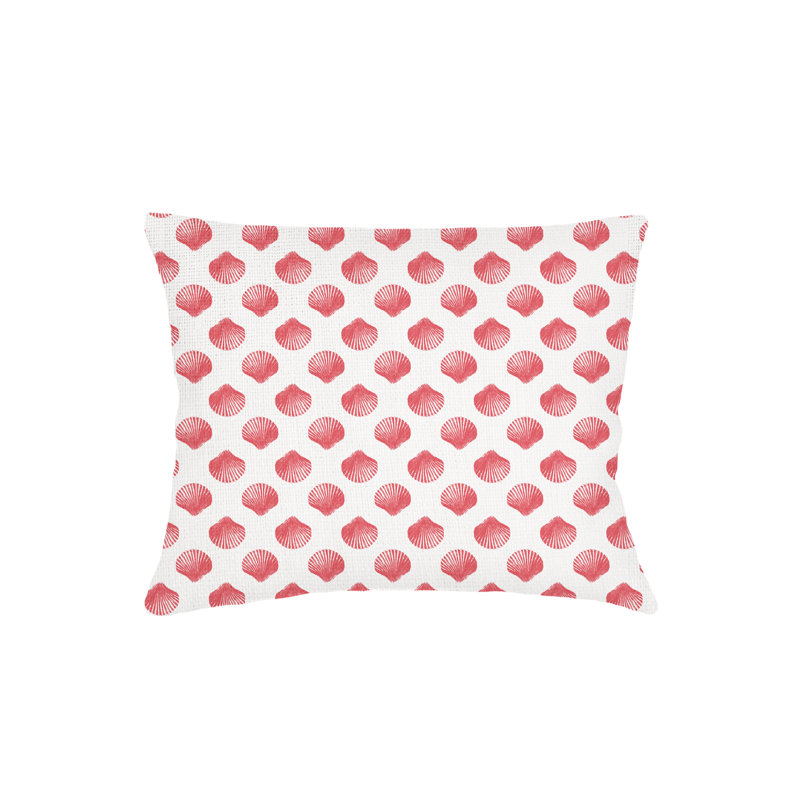 Printed Pillows Linen Euro Pillow Cover, Red, Square 22"