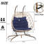 Fauteuil à œufs d'extérieur: tissé à la main, structure en fer, coussins respirants pour la terrasse du balcon - chambre à coucher