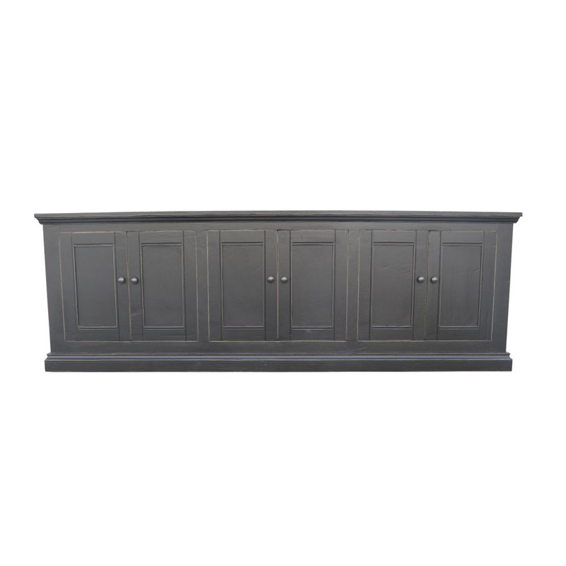 Koski 34" Tall 6-Door Cabinet, Matte Black