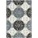 Eaton Wyndham Hand Tufted Wool/Viscose Damask Rug in Blue/Gray/Black