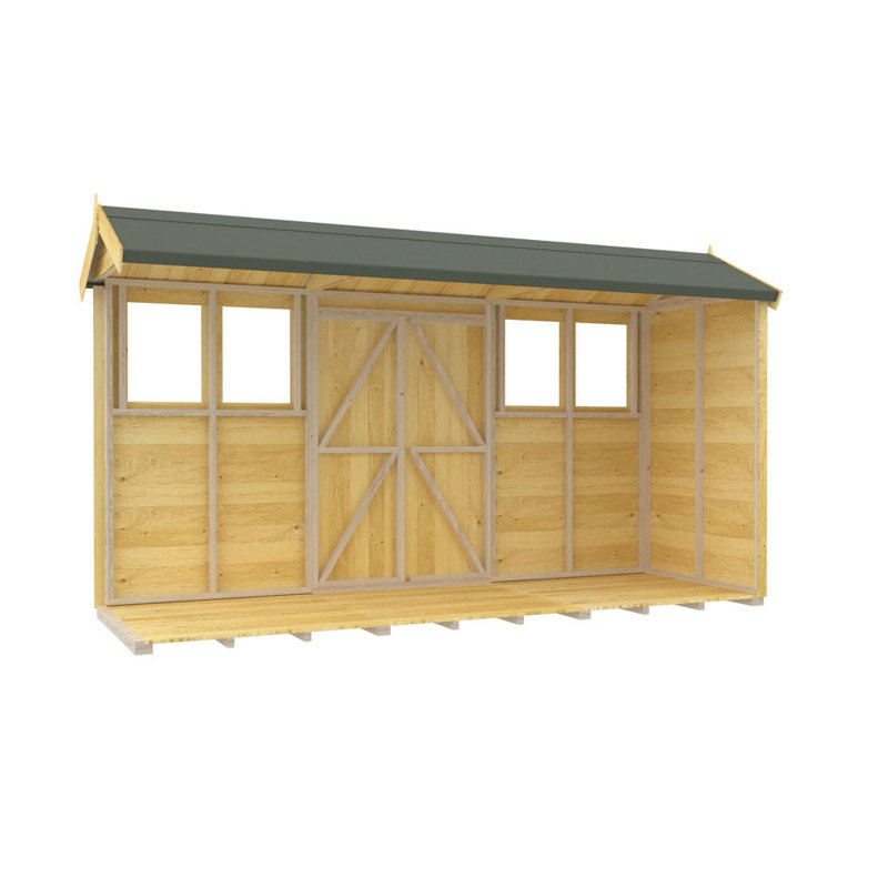 4ft x 12ft Apex Summer Shed