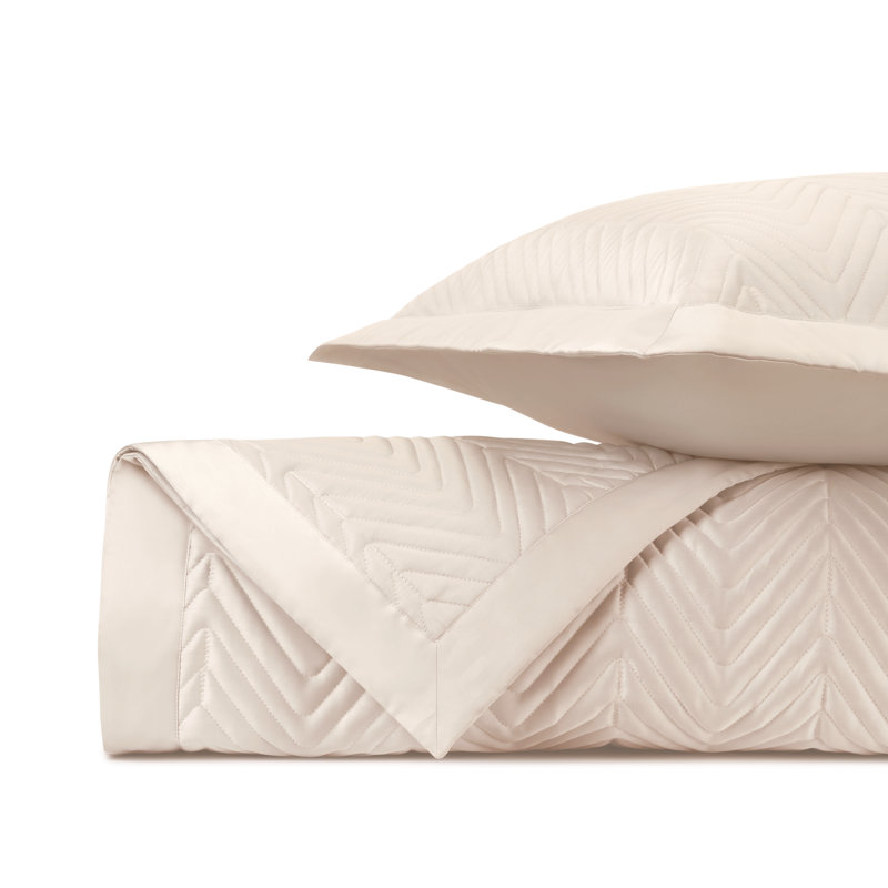 Charleston Quilted Sateen Coverlet Set, Twin Coverlet + 1 Pillow Sham, Chrome