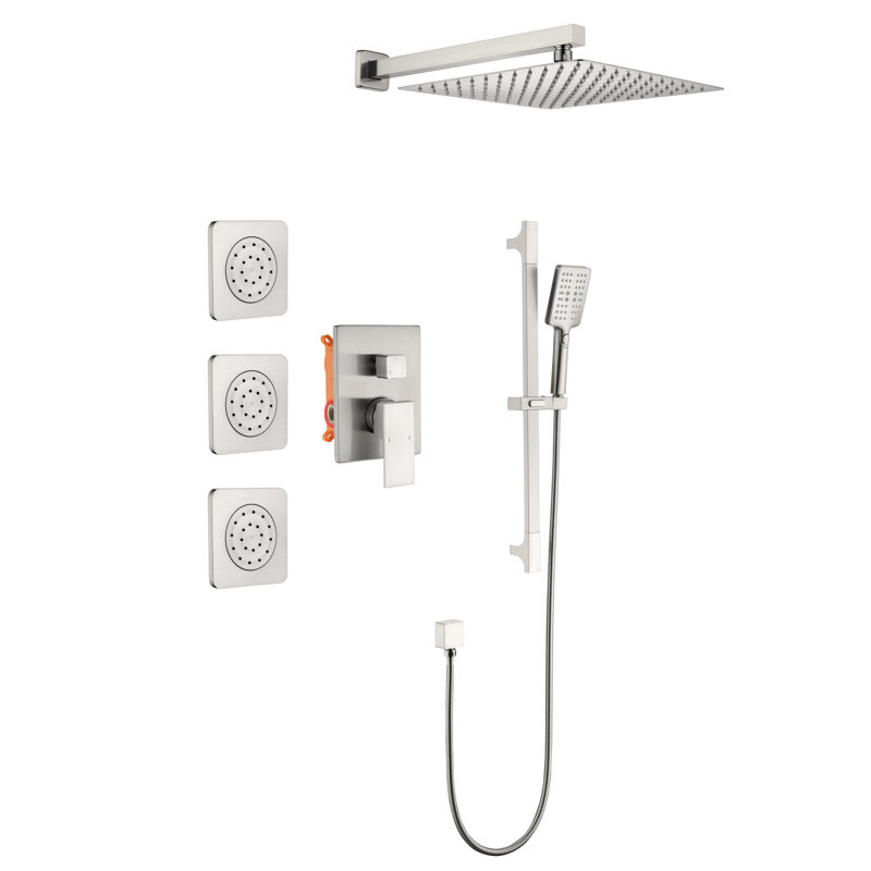 All-In-One Kit with Rough in-Valve, Brushed Nickel