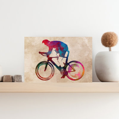 «Vibrant Cycling Racer», art mural contemporain