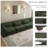Maelina 4 - Piece Upholstered Green Corduroy Modular Sectional Sofa with Pillow Back and Solid Wood Legs-244594891-244594880
