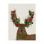 «Deer, Candy Cane Wreath» par Fab Funky - impression sur toile-33422387