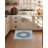Washable Area Rug for Living Room, Bedroom, Dining, Vintage, Non-Slip, Stain-Resistant, Grey-591312594