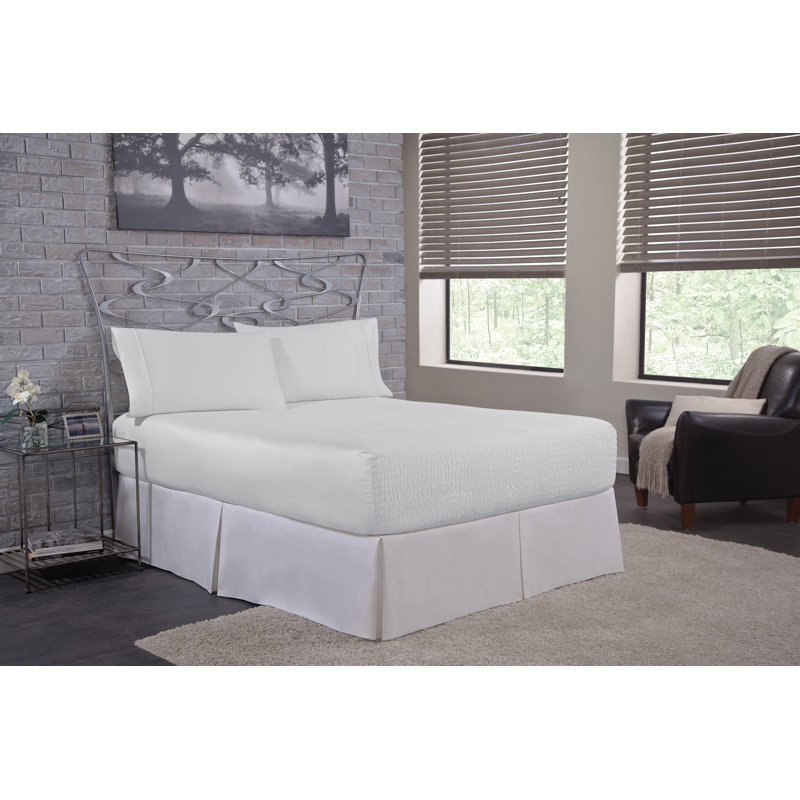 500 Thread Count Cotton BedTite Tight Grip Sheet Set, White, Queen Sheet Set with 2 Pillowcases