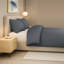 Premium Embossed Stripe Microfibre Duvet Cover Set Ultrasoft with Zipper Closure-122548812