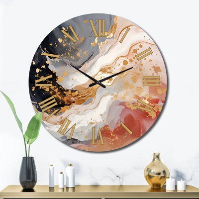 Horloge murale rose