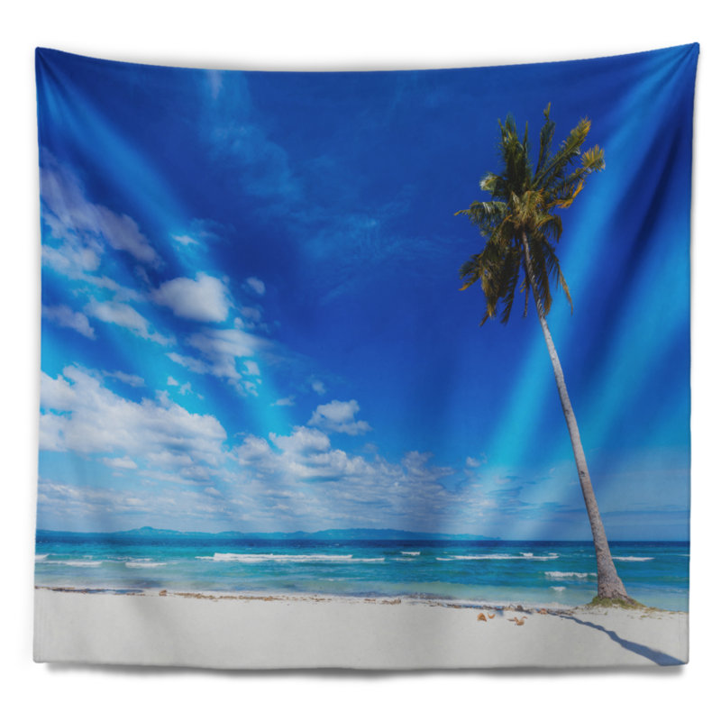 Seascape, vacances d'été calmes, tapisserie, Philippines, H 32 po x l 39 po
