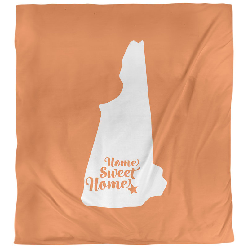 Housse de couette à la maison en tendre manchester, Microfibre, Housse de couette pour grand lit, Orange
