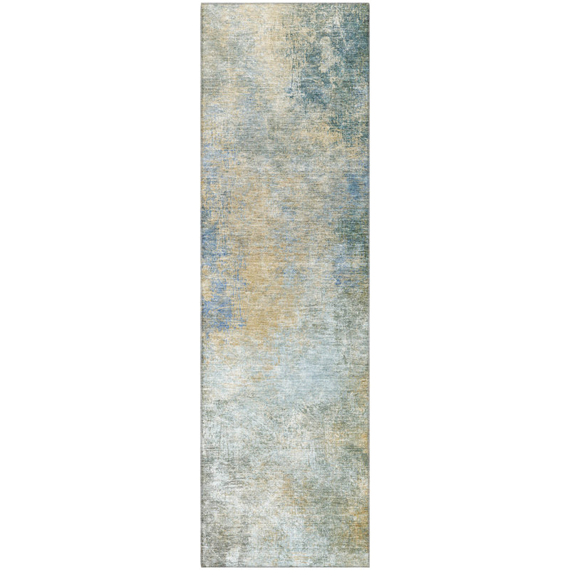 Premium Machine Washable Ariel Abstract Rug, Runner 2'3" x 7'6"