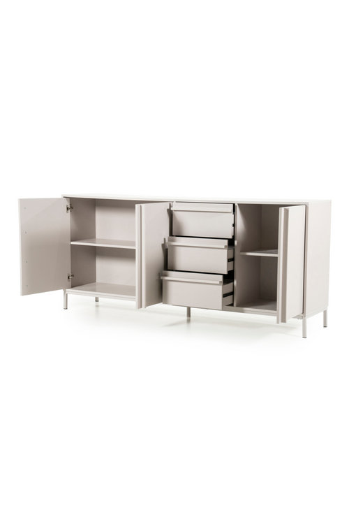 Boaz 71'' Off-White Metal Minimalist Sideboard