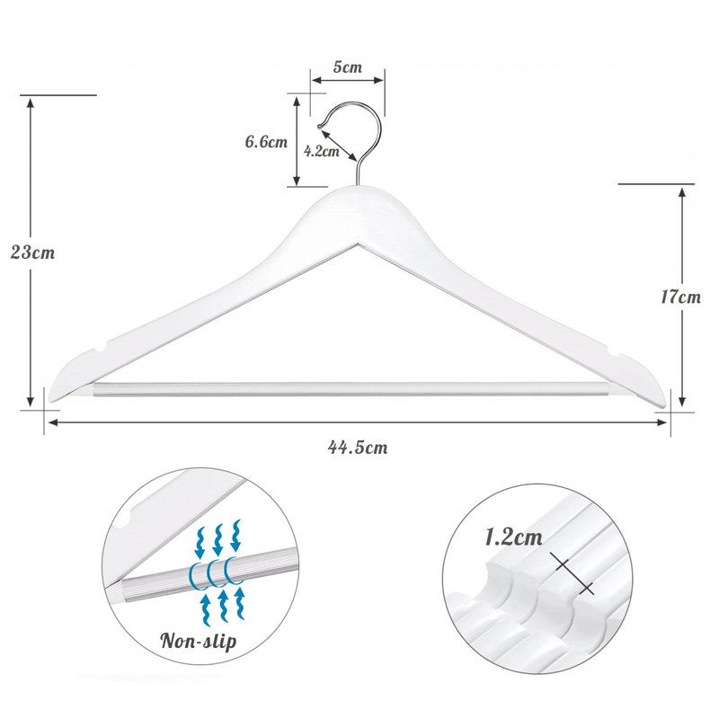 Giancola Wood Standard Hanger, White