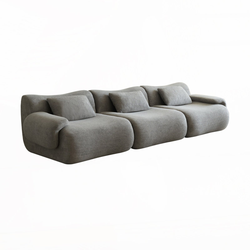 Canapé modulaire modulaire, canapé modulaire compressé, H 26,77 po x l 114,17 po x P 39,37 po, Gris clair, 3
