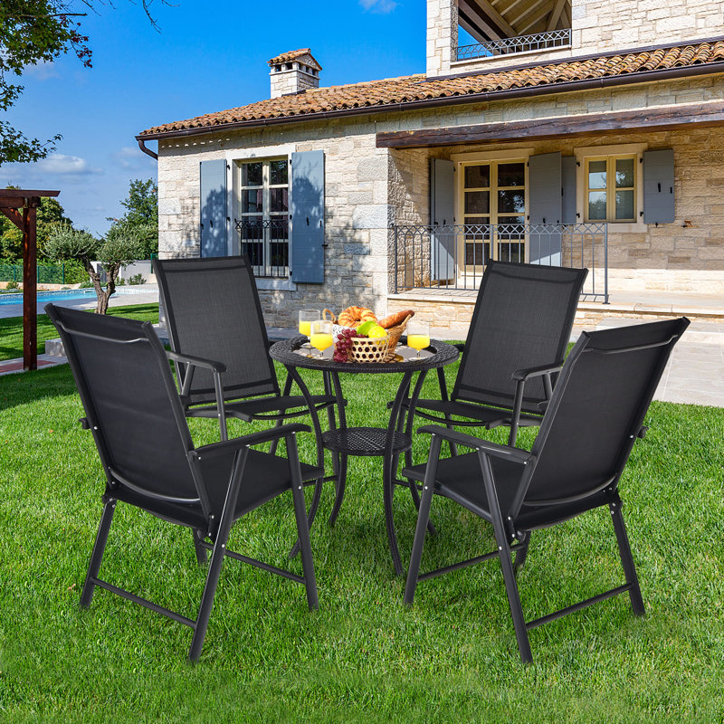 Patio Dining Armchair, Black