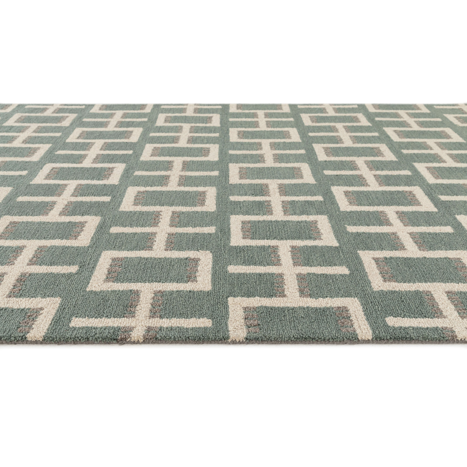Elsey Hand-Tufted Geometric Wool Rug, Rectangle 2' x 3'