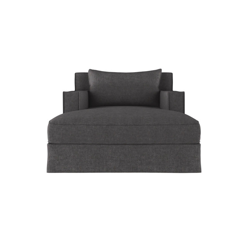 Mulberry Chaise Lounge, Ebony, Vintage Leather Chocolate