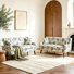 Upholstered Linen Blend Button Tufted Square Arm Loveseat