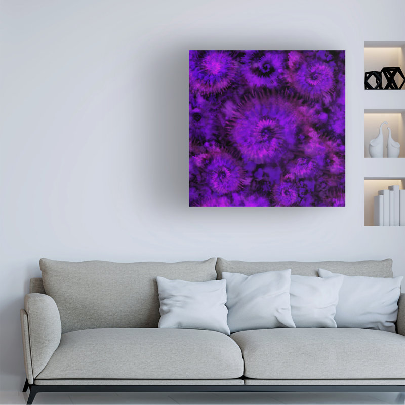 Œuvre d'art sur toile «Tik Dye» par Robin Tina, H 35 po x l 35 po