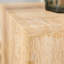 Table basse moderne en bois aggloméré avec texture en bois clair, design élégant pour un espace de vie amélioré, aucun assemblage requis