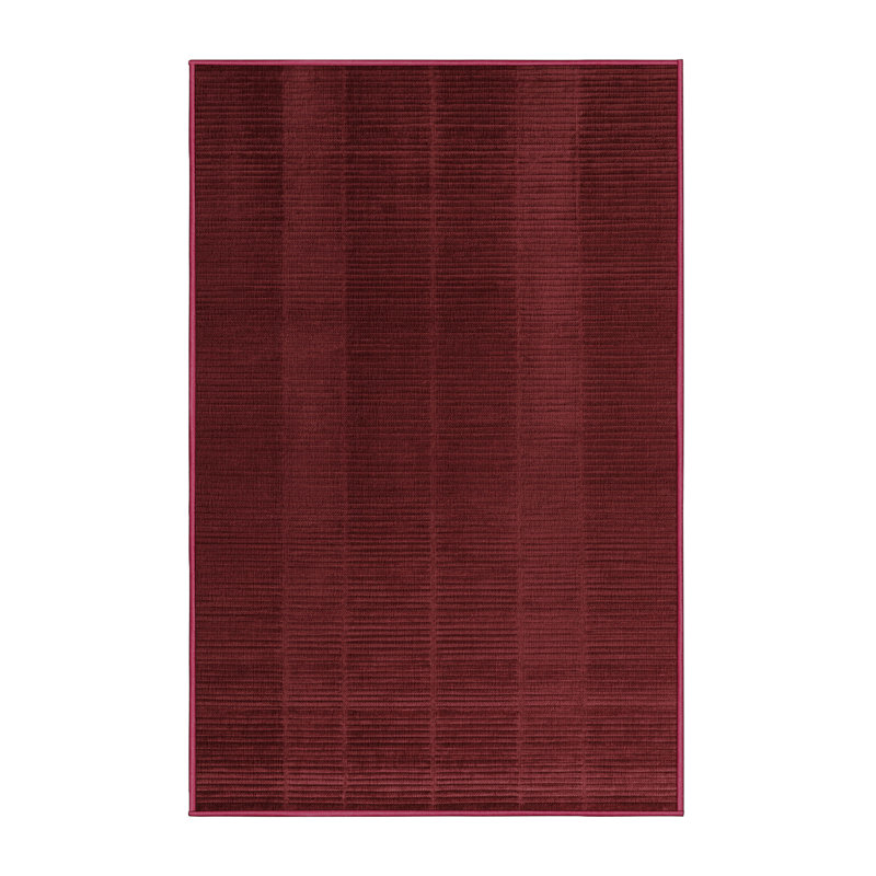 Machine Washable Solid Red Area Rug, Runner 2' x 4'