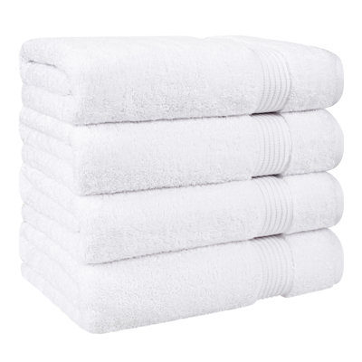 Ensemble de serviettes de bain 100% coton turque 4 pièces, serviettes de bain douces et absorbantes