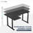 Electric Height Adjustable L-Shaped Standing Desk - Left and Right Side Black and White Frame with 63" Black and White Color Top-111565358-111565356