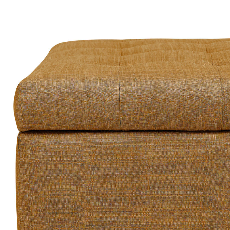 Tufted Storage Ottoman, Ginger