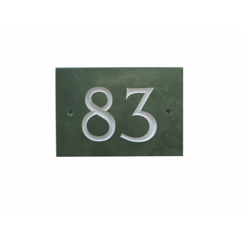 Odacia 10cm H Stone House Number, Green, 83