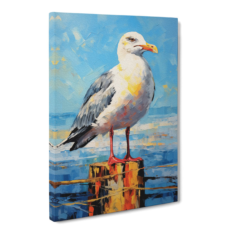 Seagull Expressionism - Print, 76cm H x 50cm W x 3cm D