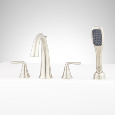 Provincetown 4-Hole Roman Tub Filler and Hand Shower without Rough in Valve