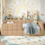 Lit pour enfant rembourré doux, conception Montessori avec rails de sécurité, bas au sol pour un accès facile et sécuritaire-132459408-132459407