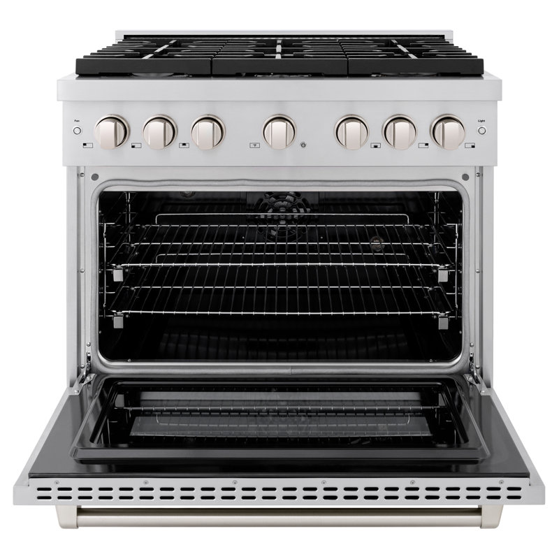 ZLINE 36" Paramount Dual Fuel Stainless Steel Range w/ 6 Burner Cooktop & Convection Oven (SDR36)