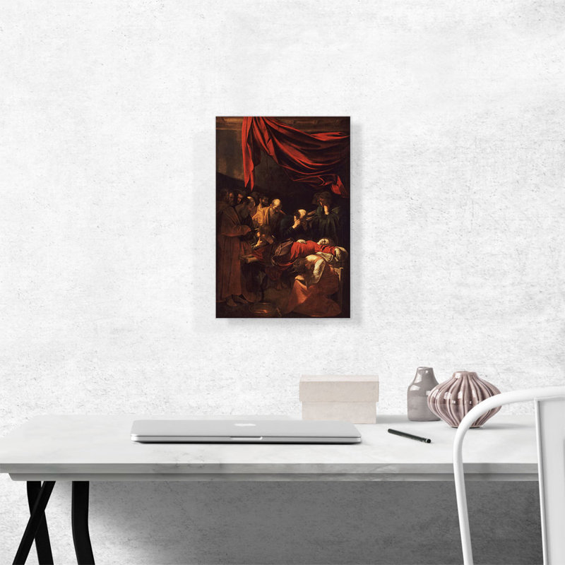 Mort de la Vierge - 1606 - reproduction, H 18 po x l 12 po x P 0,75 po