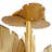 Banana Leaf 3-Light Semi-Flush Wall Sconce - Gold/Dark Edging-1338900134-1338900129
