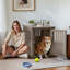 Table de bout pour chien avec table de bout et loquet verrouillable pour petits et grands chiens-1833971692
