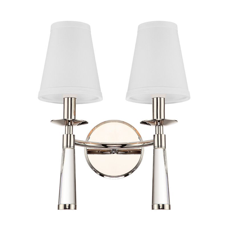 Charlier Armed Sconce, Polished Nickel