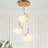 3 - Light Modern Coloured Glass Cluster Pendant UL Certified