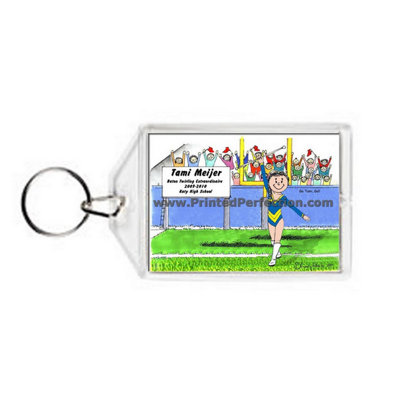 Personalized Baton Twirler - Female Acrylic Key Chain
