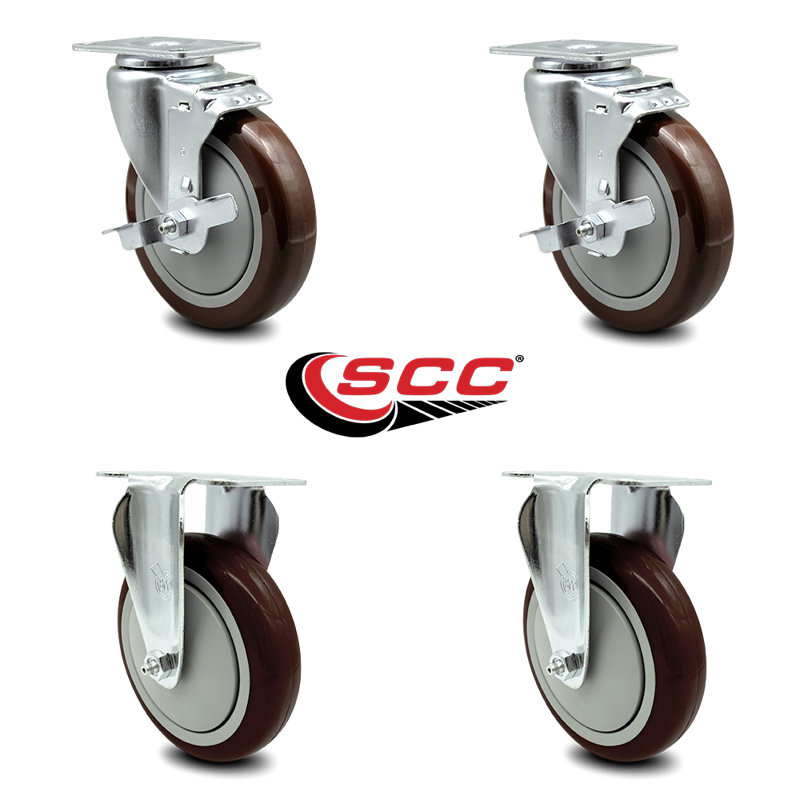 4-Piece Polyurethane Caster Set
