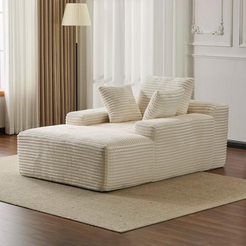 Méridienne surdimensionnée surdimensionnée Cozy Cloud Couch, Blanc
