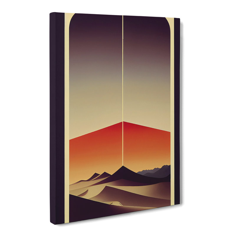 Desert Deco Style - Wrapped Canvas Print, 60cm H x 40cm W x 3cm D