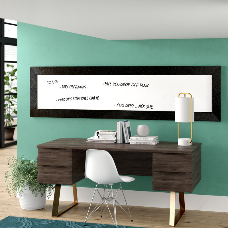 Tableau effaçable mural, 30 po x 90 po, Noir