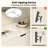 52" Slim Vertical Shoe Storage Cabinet with 3 Flip Drawers